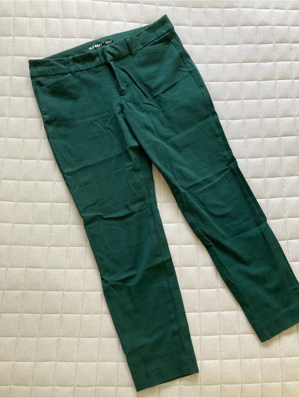 Old Navy Women’s Forest Green Chinos/Ankle Cropped Stretch Pants